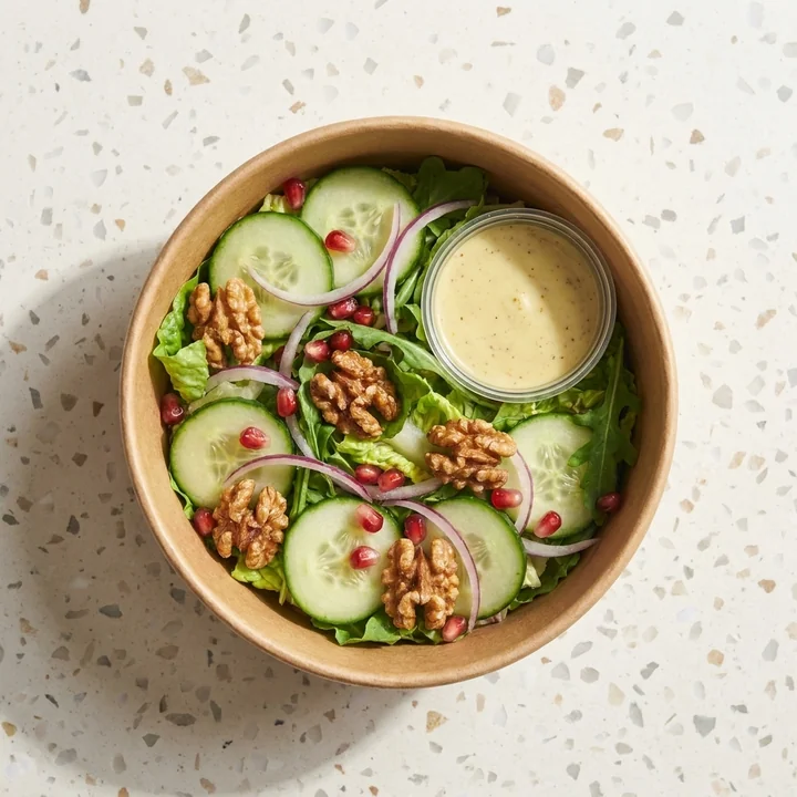 Cucumber Walnut Salad with Lemony Mustard Dressing - Side Salad