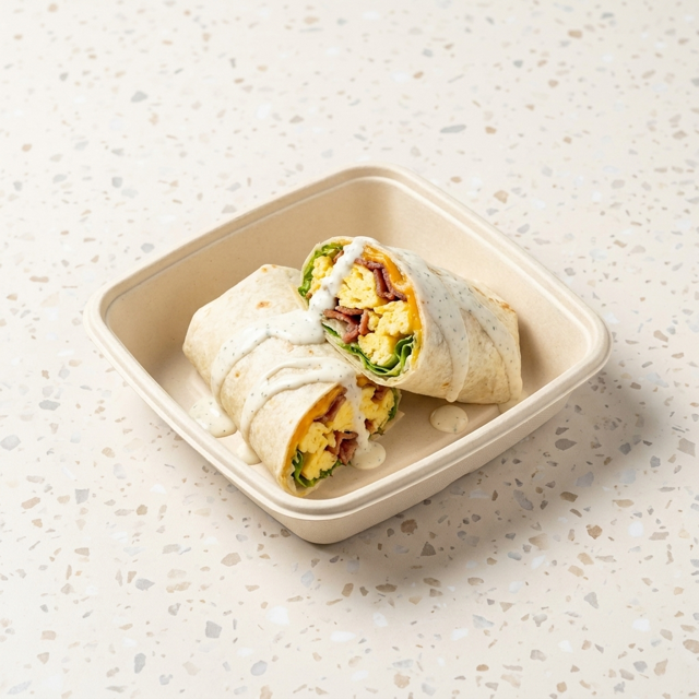 Egg and Turkey Bacon Burrito