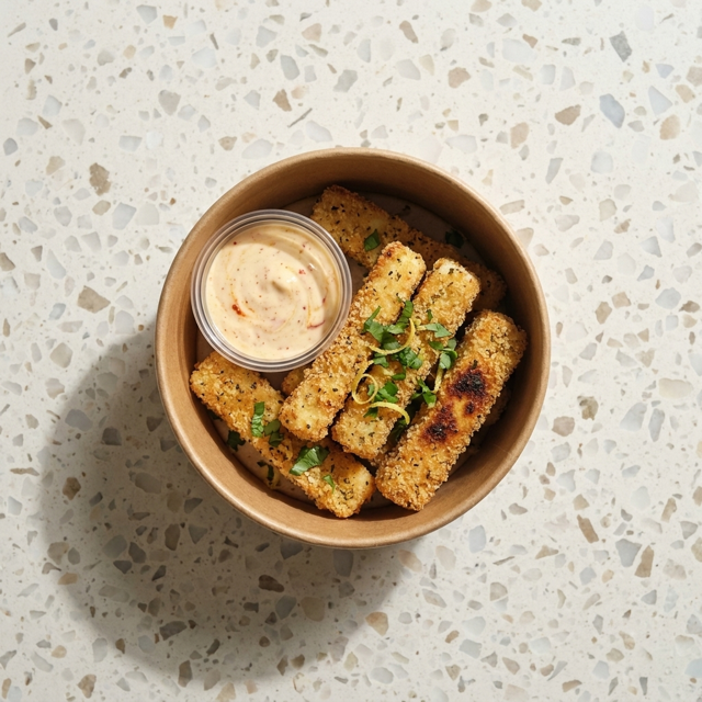 Halloumi Fries with Harissa Yogurt Dip
