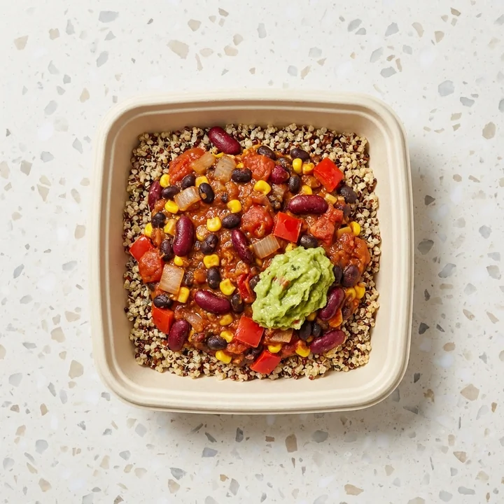 Veggie Chili Con Carne with Mixed Quinoa