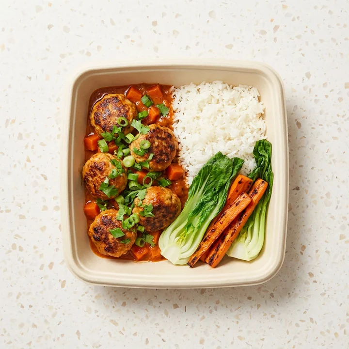Thai Red Curry Chicken Meatballs